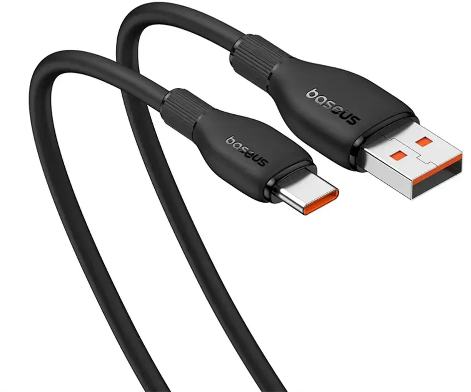 Baseus Pudding serijos 100W USB-A - USB-C kabelis 2m - Juodas