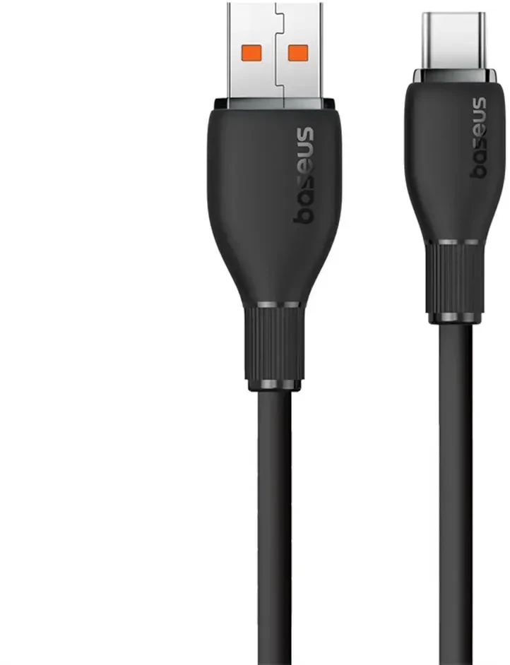 Baseus Pudding serijos 100W USB-A - USB-C kabelis 2m - Juodas