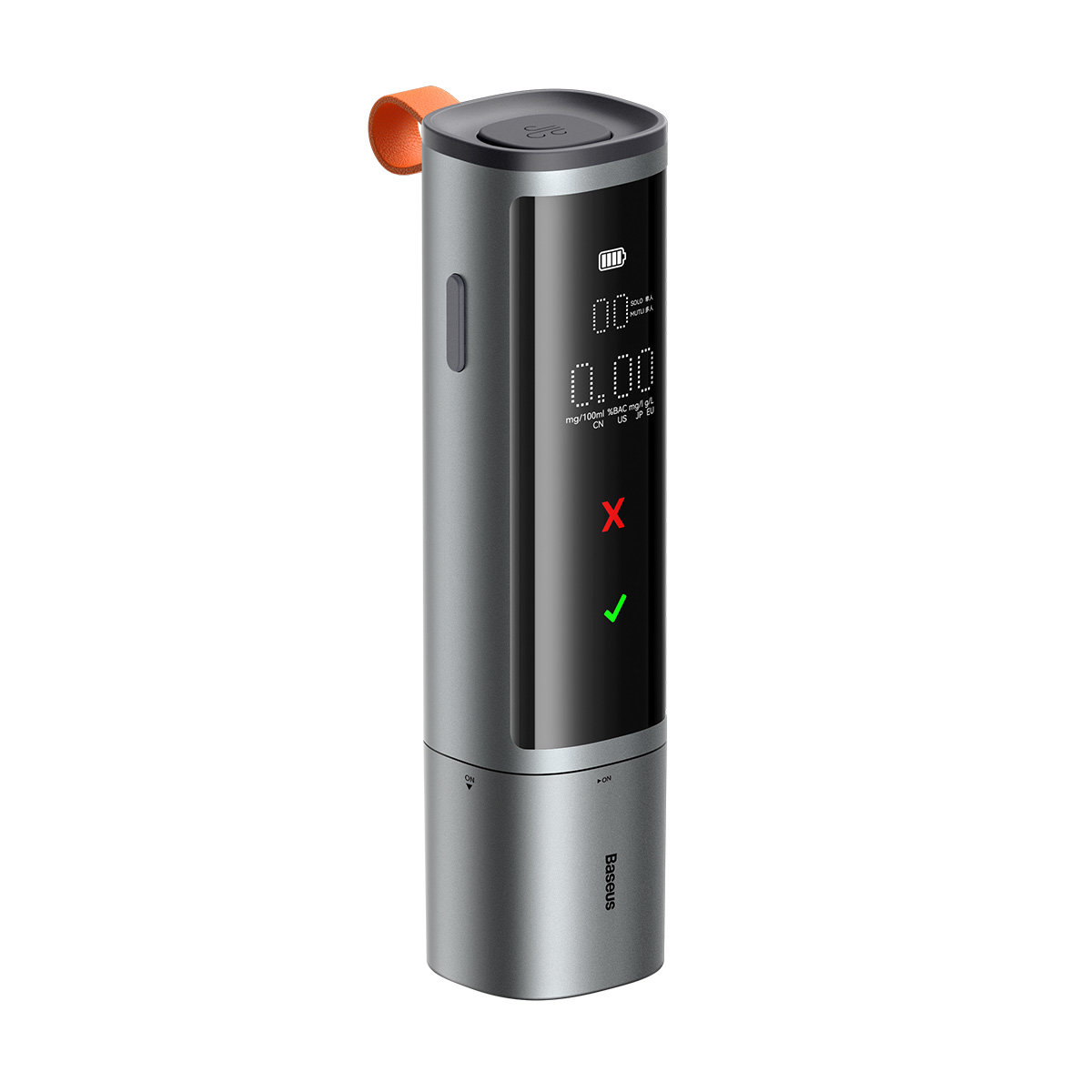 Baseus SafeJourney Pro elektroninis alkotesteris bekontaktis (pilkas)