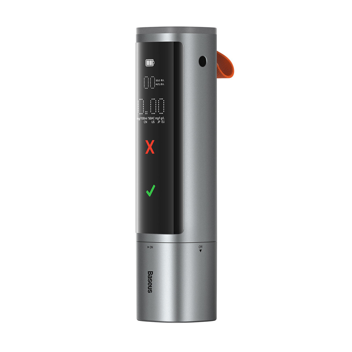 Baseus SafeJourney Pro elektroninis alkotesteris bekontaktis (pilkas)