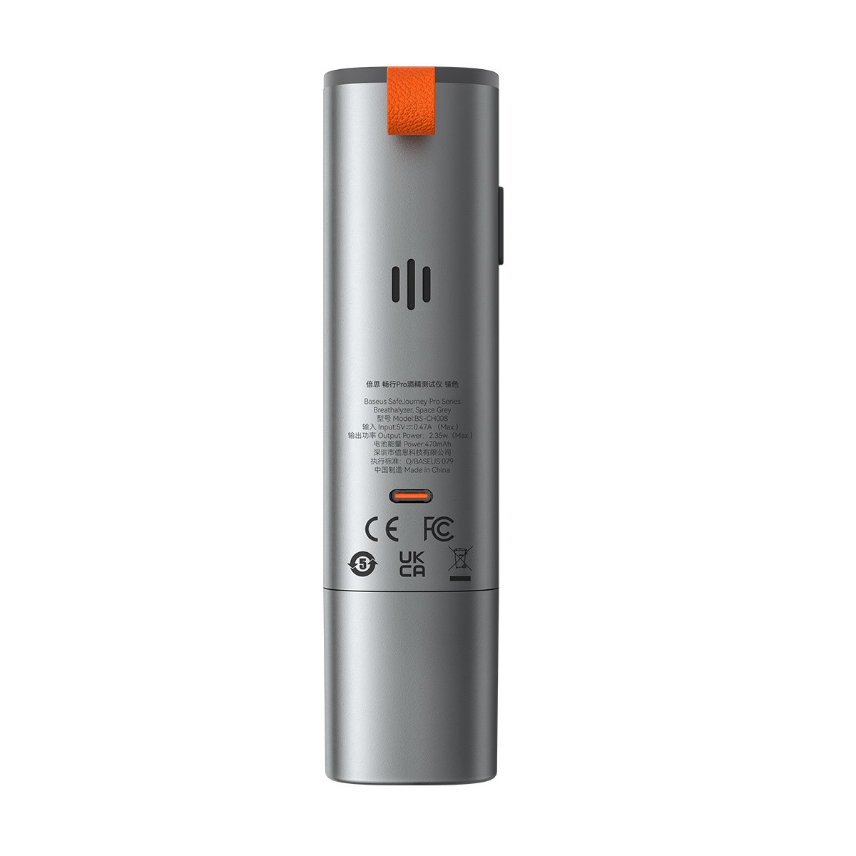 Baseus SafeJourney Pro elektroninis alkotesteris bekontaktis (pilkas)