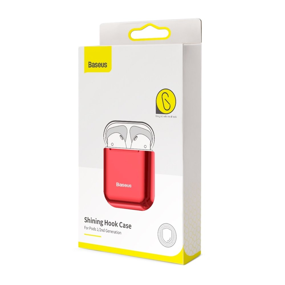 Baseus Shining kablys dėklas Apple AirPods - Raudonas