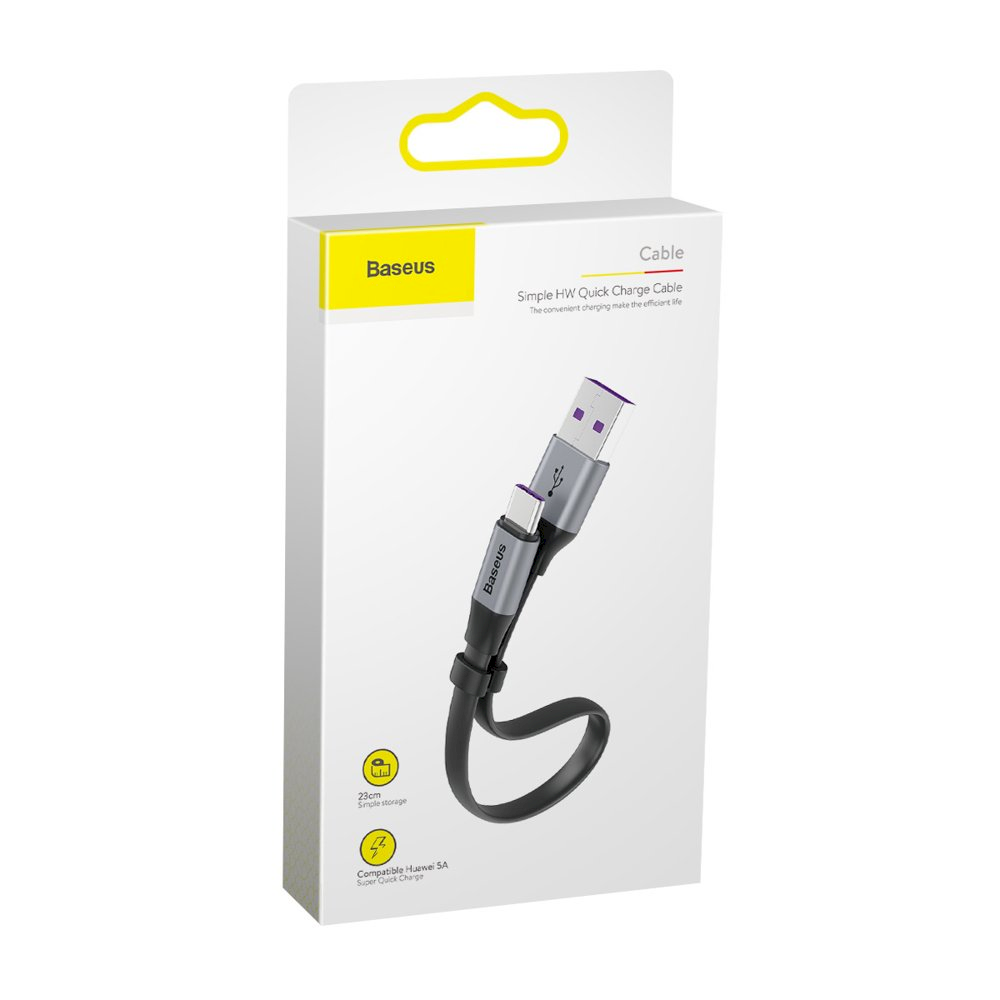 USB kabelis Baseus (CATMBJ-BG1) Type-C (40W) juodas 0.23M