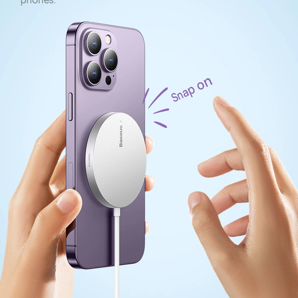 Baseus Simple Mini3 magnetinis belaidis įkroviklis 15 W (Bla