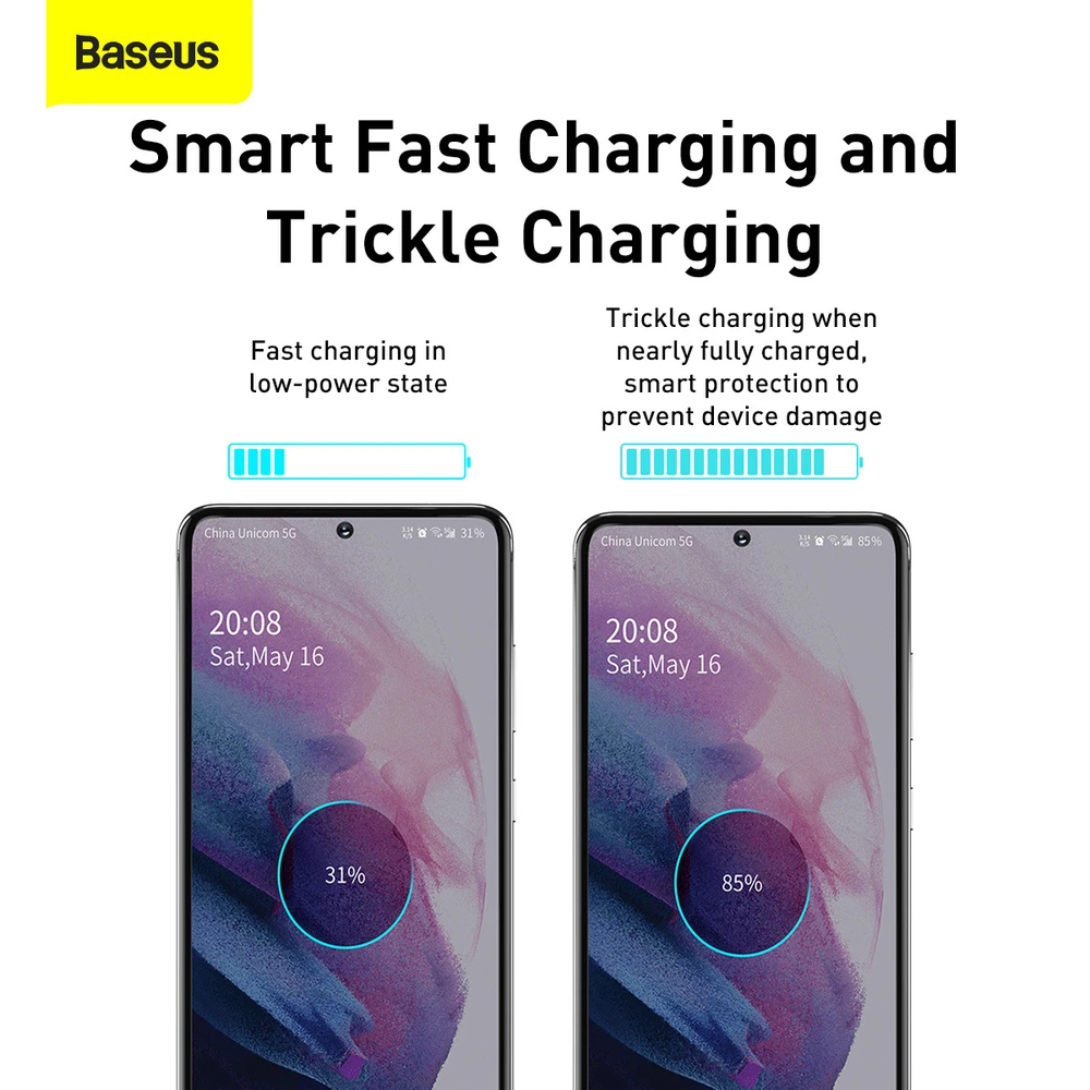 Baseus Super Si greitas įkroviklis 1C 25W su USB-C - USB-C kabelis 1m - Juodas
