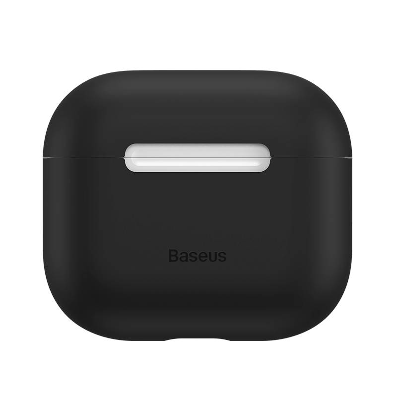 Baseus itin plonas silikagelio dėklas, skirtas Apple AirPods 3 – juodas