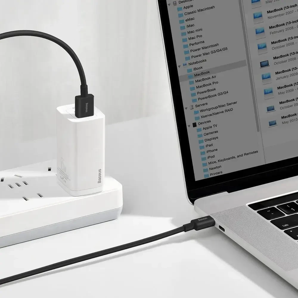 Baseus Aukštos kokybės duomenų perdavimo ir įkrovimo kabelis | USB-A į USB-C | 66 W | 1 m | juodas