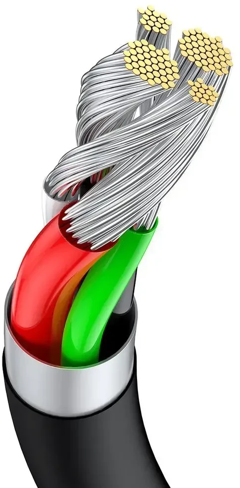 Baseus Aukštos kokybės duomenų perdavimo ir įkrovimo kabelis | USB-A į USB-C | 66 W | 1 m | juodas