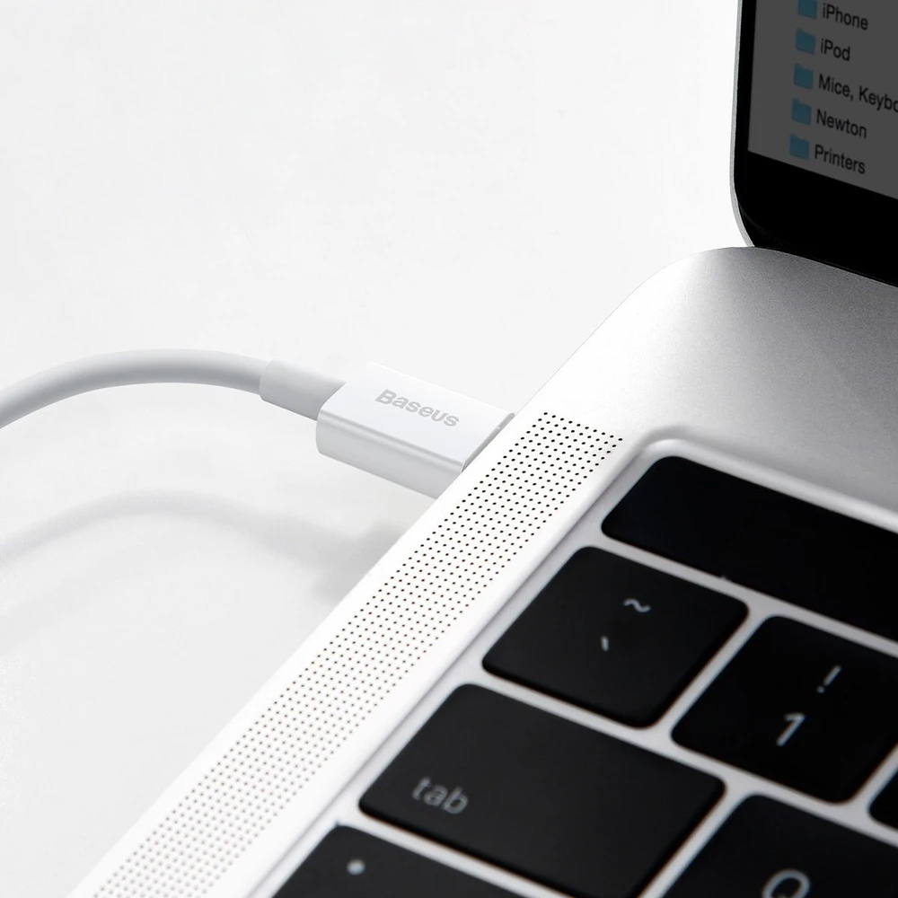 USB kabelis Baseus Superior iš Type-C į Lightning PD 20W 1.5m baltas CATLYS-B02