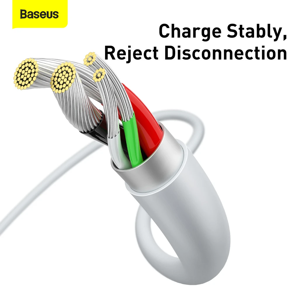 USB kabelis Baseus Superior iš USB į microUSB 2A 2.0m baltas CAMYS-A02