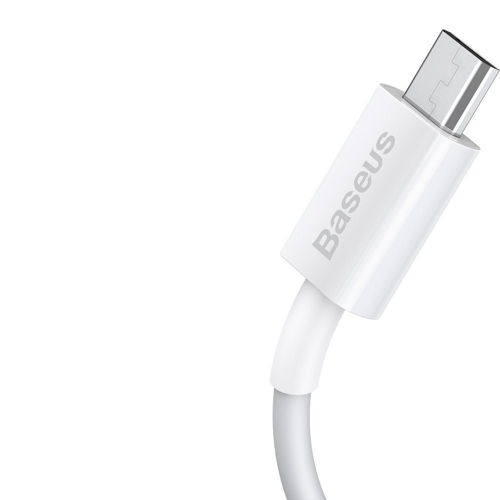 Kabelis USB A - micro USB kištukas 1.0m 2A baltas Superior serija BASEUS