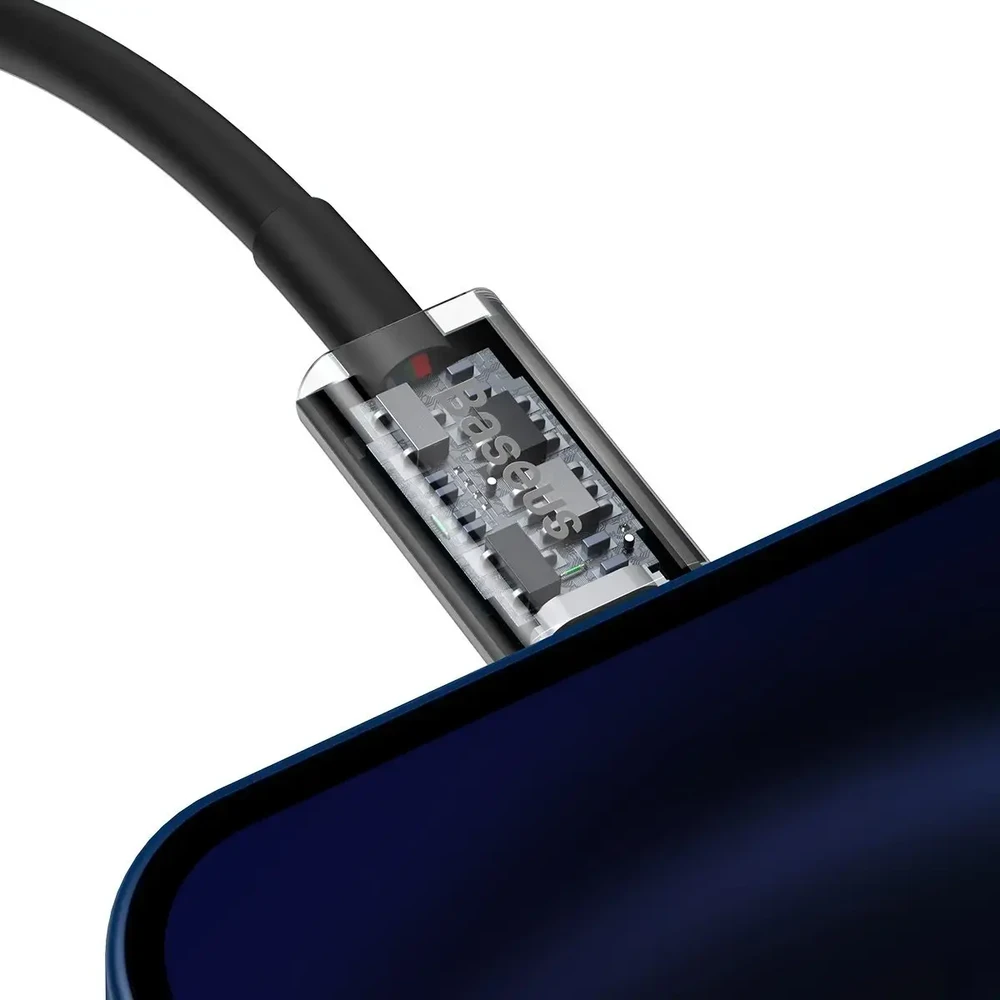 „Baseus Superior Series CATLYS-C01“ duomenų perdavimo ir įkrovimo laidas | USB-C į „Lightning“ | 20 W | 2 m | juodas