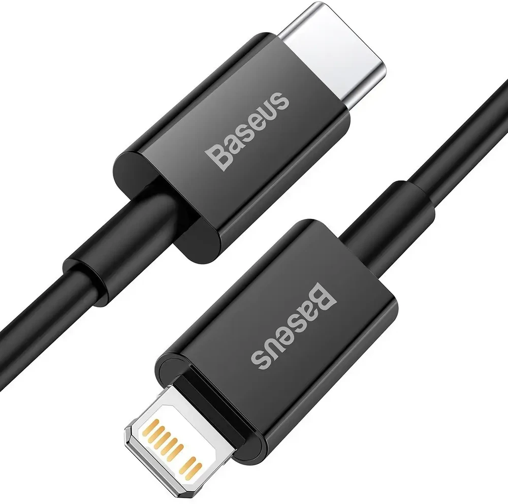 „Baseus Superior Series CATLYS-C01“ duomenų perdavimo ir įkrovimo laidas | USB-C į „Lightning“ | 20 W | 2 m | juodas