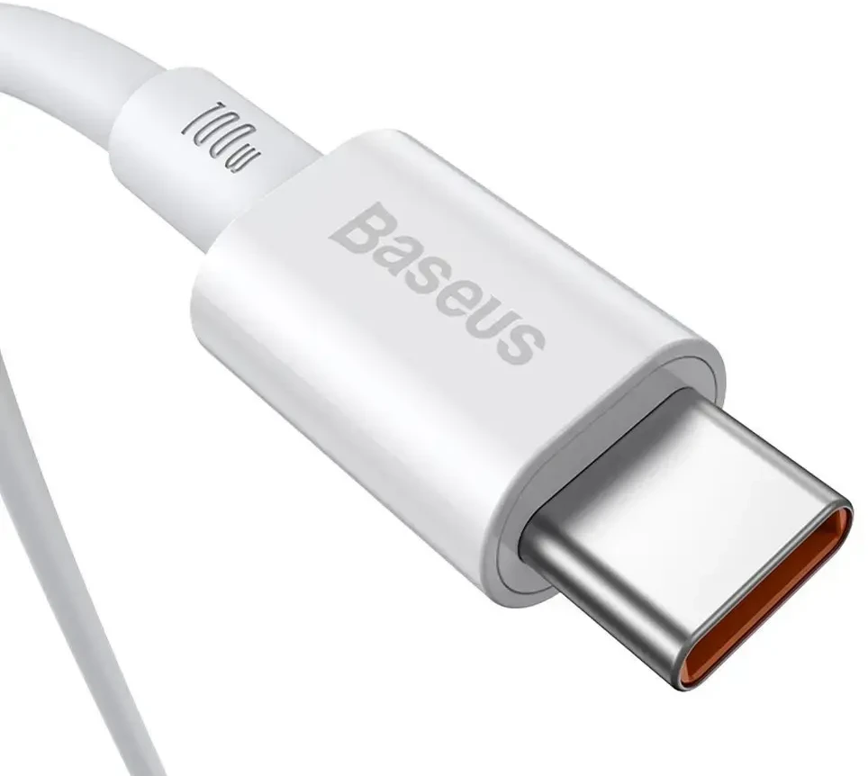 Baseus Superior serijos CATYS-C02 duomenų perdavimo ir įkrovimo kabelis | USB-C į USB-C | 100 W | 2 m | balta