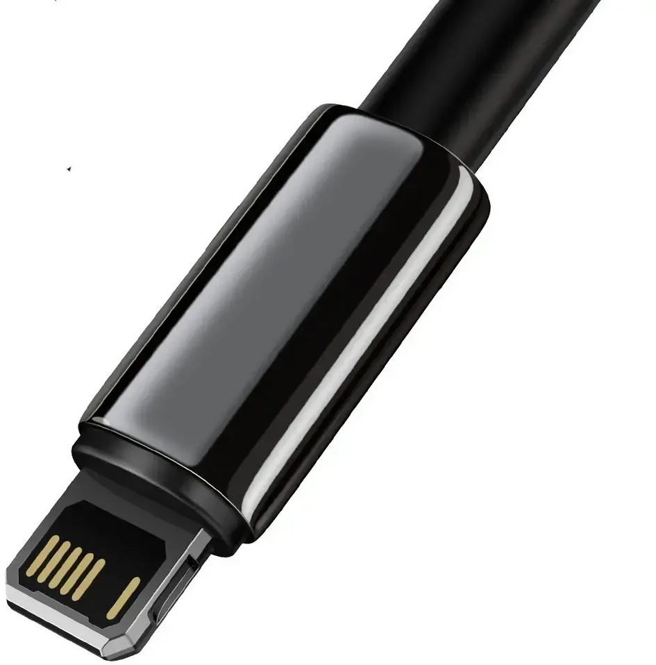 Baseus Tungsten Gold duomenų perdavimo ir įkrovimo kabelis | USB-A į Lightning | 12W | 1 m | juodas