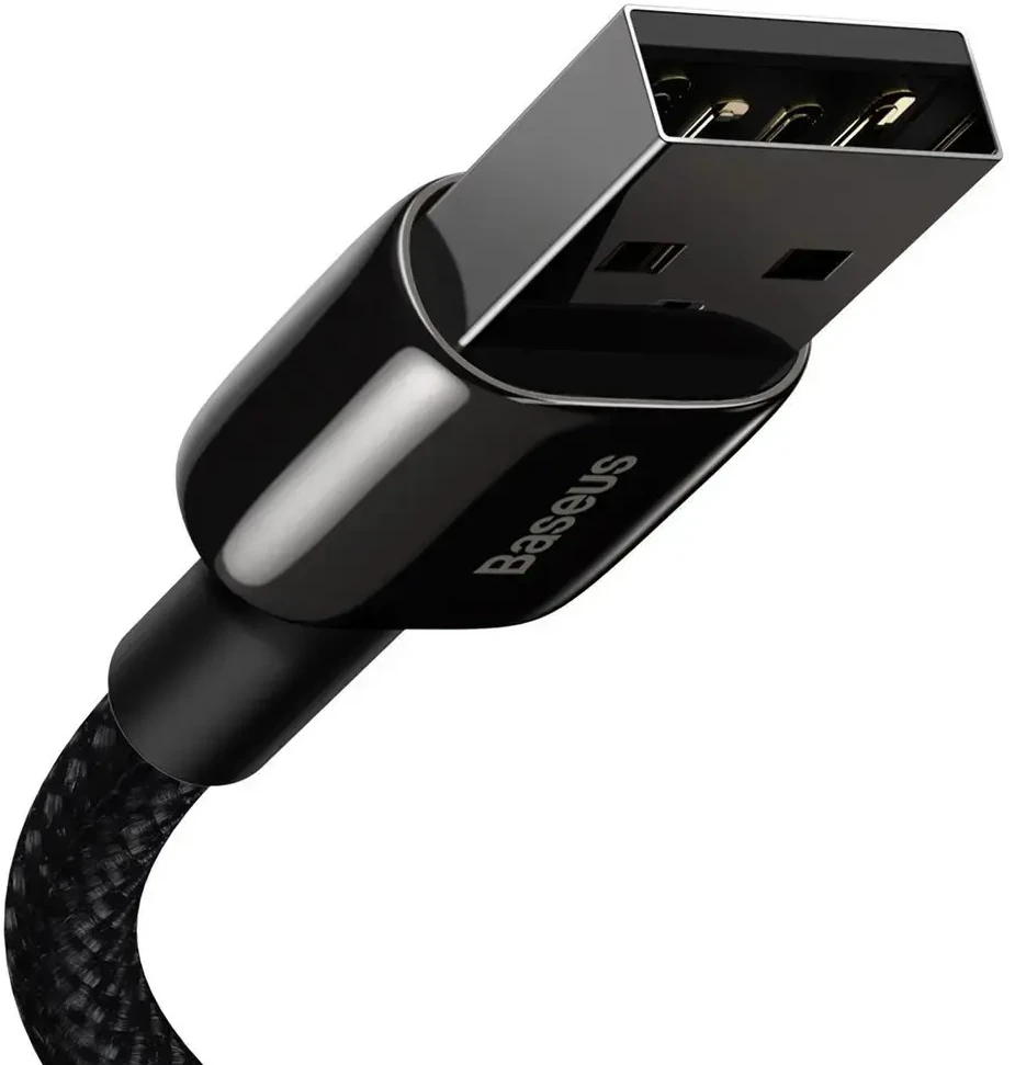 Baseus Tungsten Gold duomenų perdavimo ir įkrovimo kabelis | USB-A į Lightning | 12W | 1 m | juodas