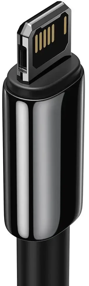 Baseus Tungsten Gold duomenų perdavimo ir įkrovimo kabelis | USB-A į Lightning | 12W | 1 m | juodas