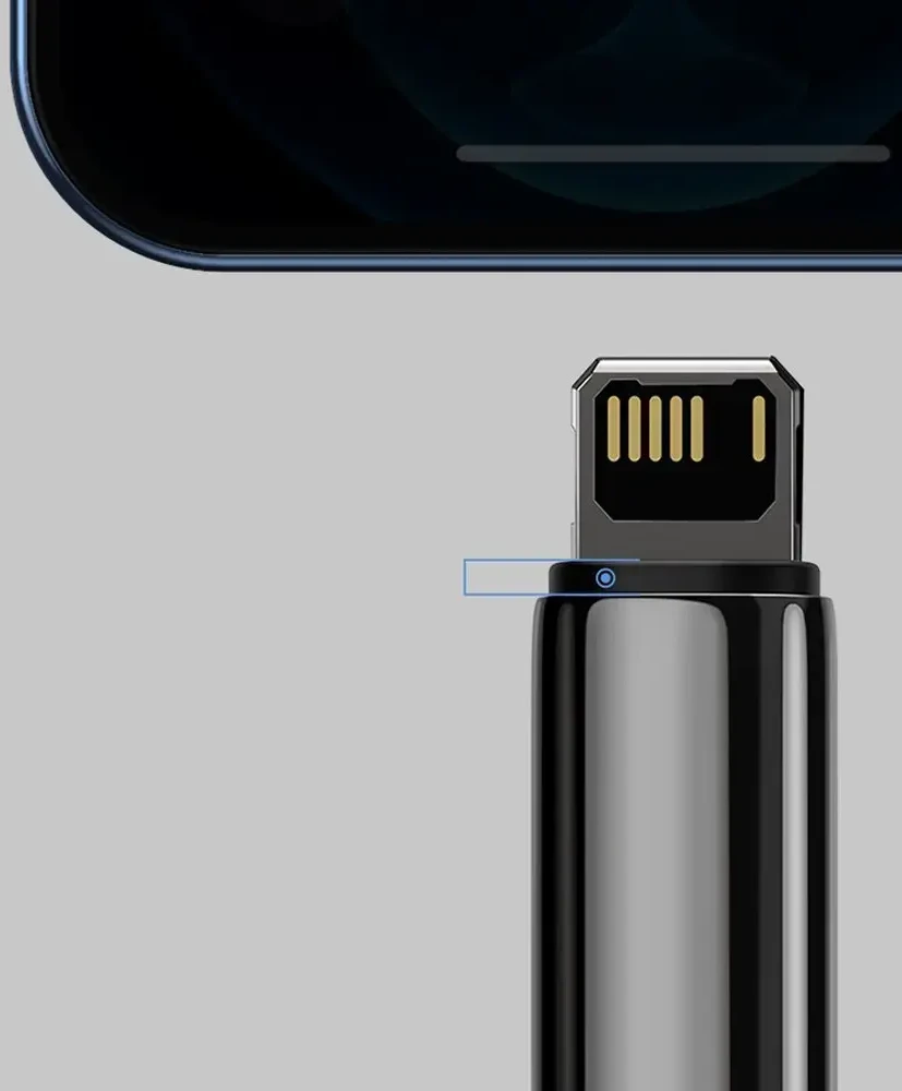 Baseus Tungsten Gold duomenų perdavimo ir įkrovimo kabelis | USB-A į Lightning | 12W | 1 m | juodas