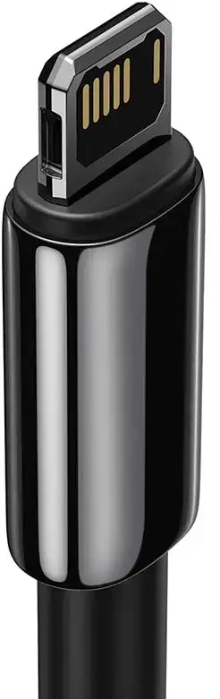 Baseus Tungsten Gold duomenų perdavimo ir įkrovimo kabelis | USB-A į Lightning | 12 W | 2 m | juodas