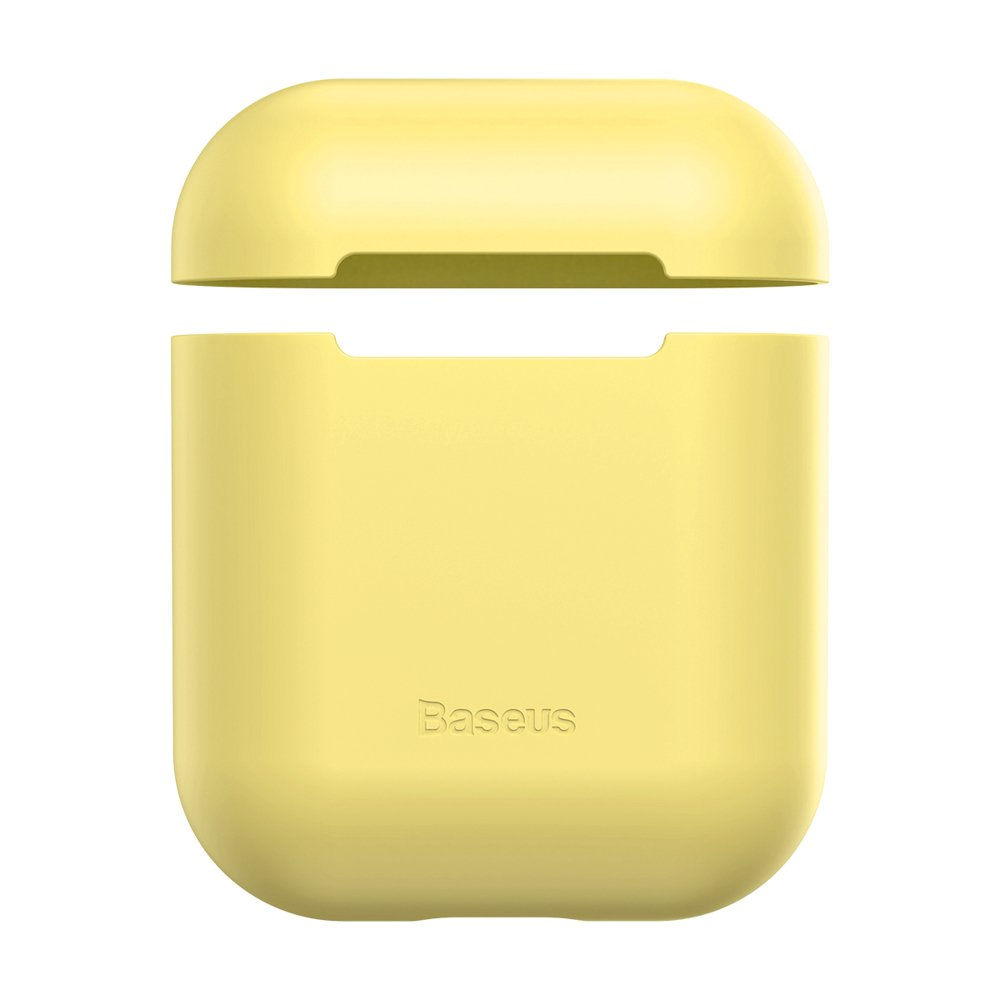 Dėklas Baseus Ultrathin Silica Gel Airpods 1/2 geltonas