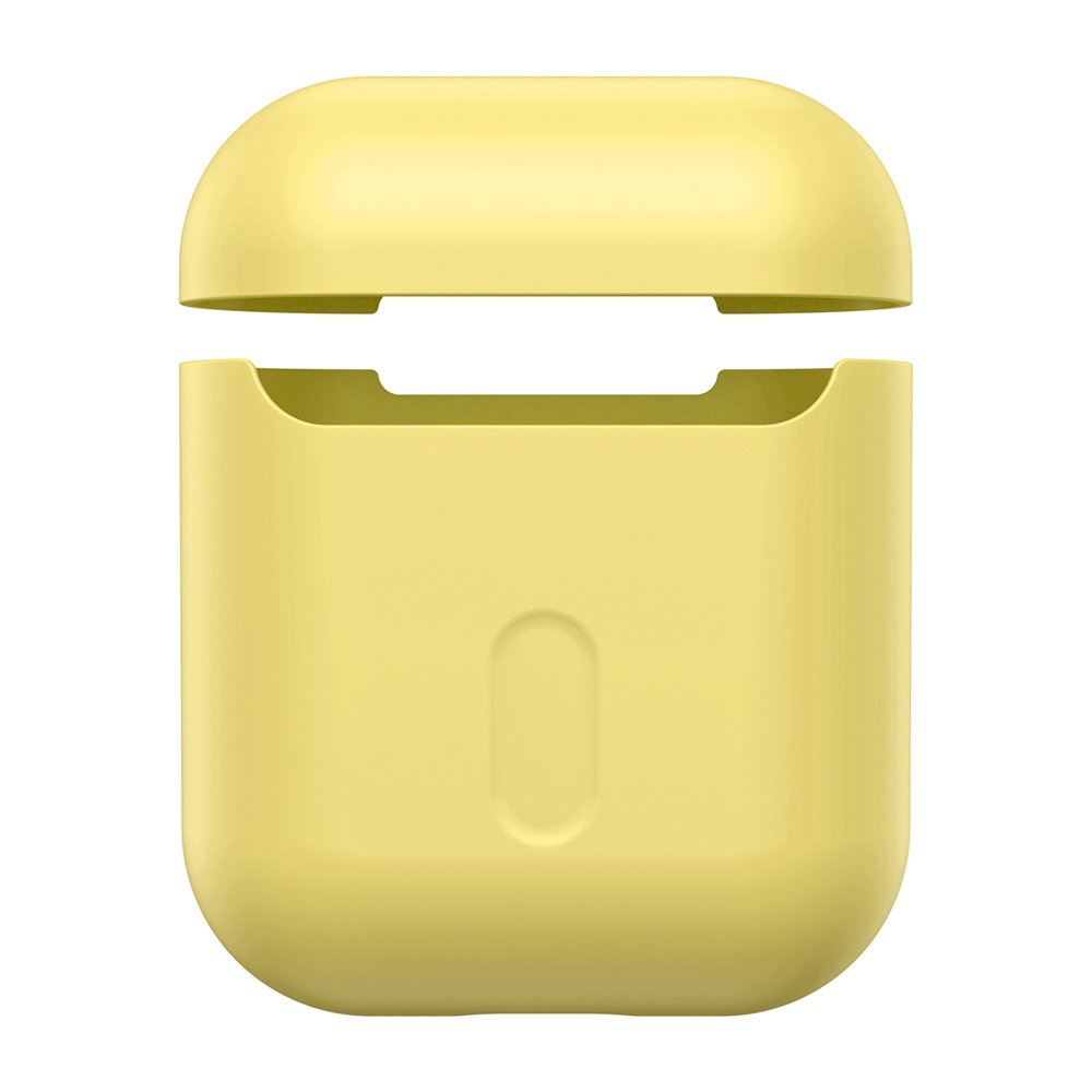 Dėklas Baseus Ultrathin Silica Gel Airpods 1/2 geltonas