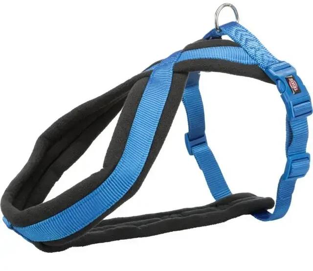 TRIXIE Premium touring petnešos, M-L 50-90cm/25mm, mėlynos