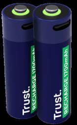 Baterija - Trust 25584 Įkraunama AA 1700 mAh 800 Ciklų