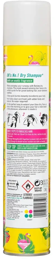 Batiste Tropical Sausas šampūnas sausas šampūnas, 350 ml