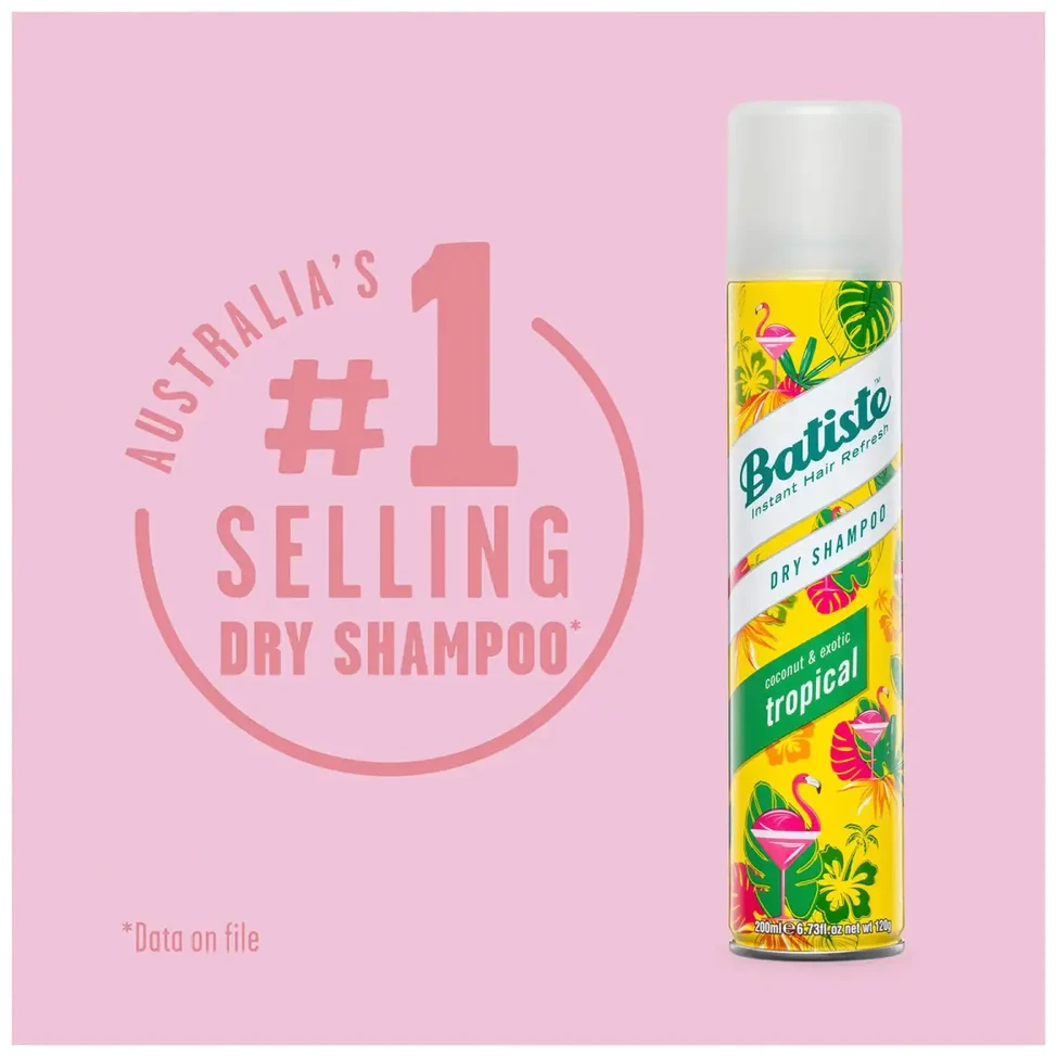 Batiste Tropical Sausas šampūnas sausas šampūnas, 350 ml