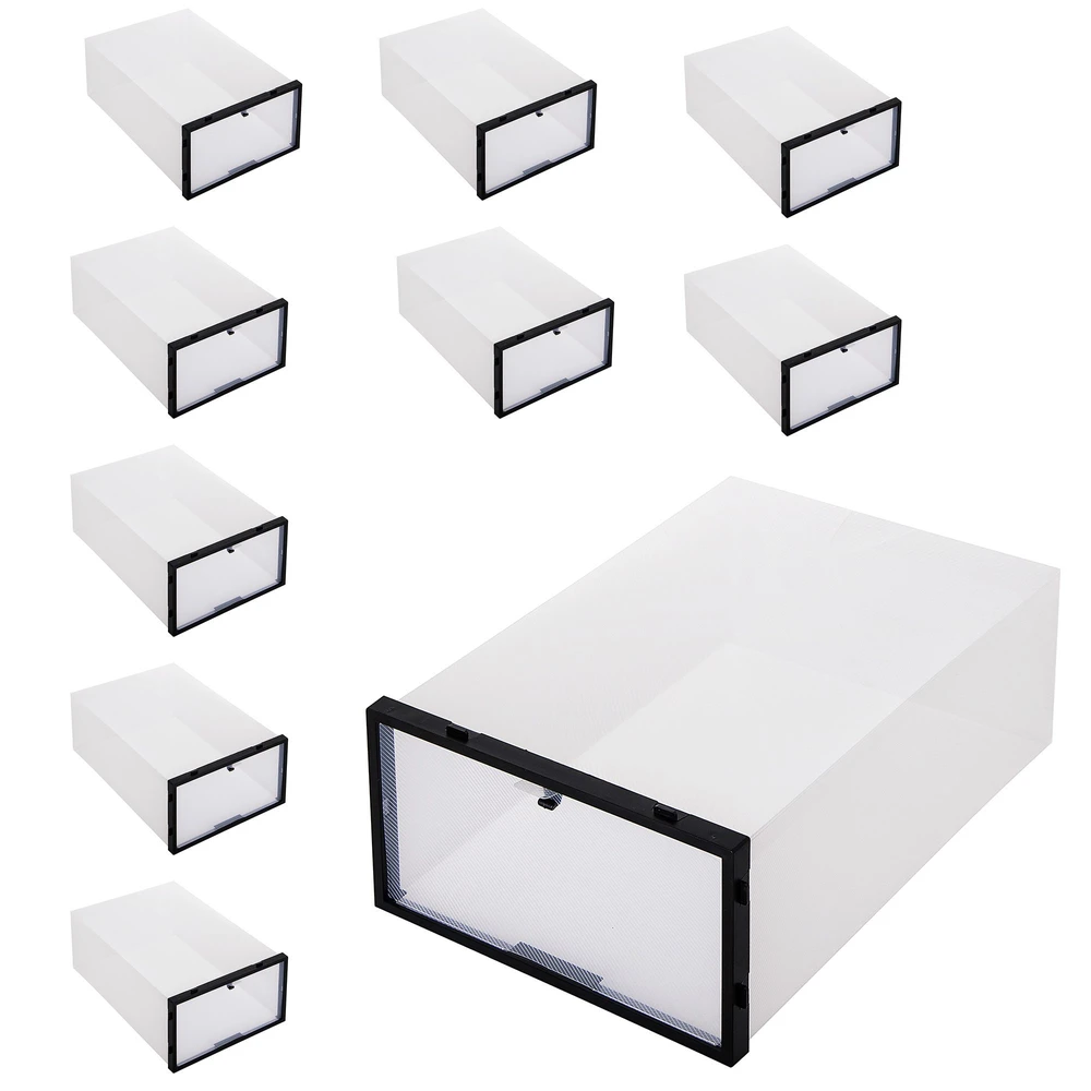 Batų dėžutė Springos 30,5x21x12,5 cm skaidri