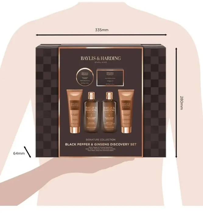 Baylis Harding Debenhams Men Juodas Pepper & Ginseng Men's Discovery Gift Set