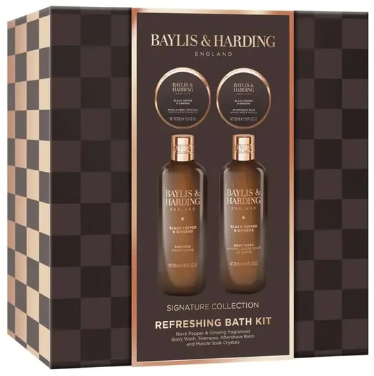 Baylis Harding Debenhams Men Juodas Pepper & Ginseng Men's Luxury Bath Kit Gift Set