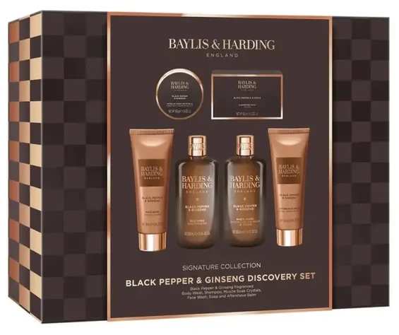 Baylis Harding Debenhams Men Juodas Pepper & Ginseng Men's Discovery Gift Set
