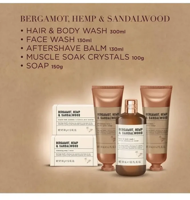 Baylis Harding Debenhams Men the Fuzzy Duck Bergamot, Hemp & Sandalwood Men's Refreshing Wash Kit Gift Set