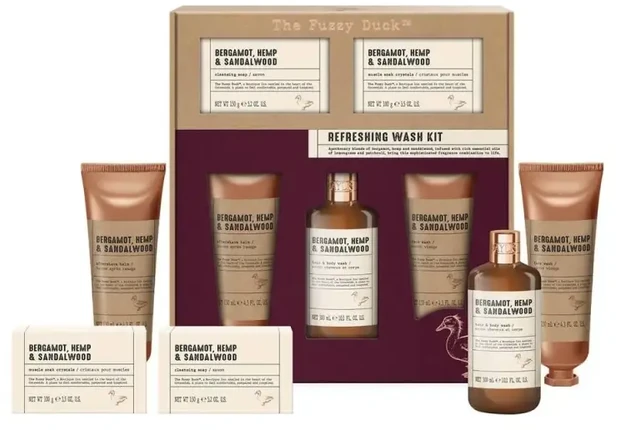 Baylis Harding Debenhams Men the Fuzzy Duck Bergamot, Hemp & Sandalwood Men's Refreshing Wash Kit Gift Set
