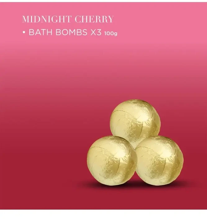 Baylis Harding Debenhams Midnight Cherry Luxury Bath Bomb Trio Gift Set
