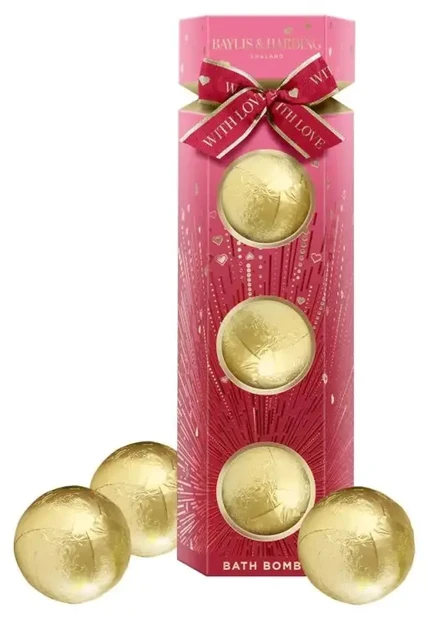 Baylis Harding Debenhams Midnight Cherry Luxury Bath Bomb Trio Gift Set
