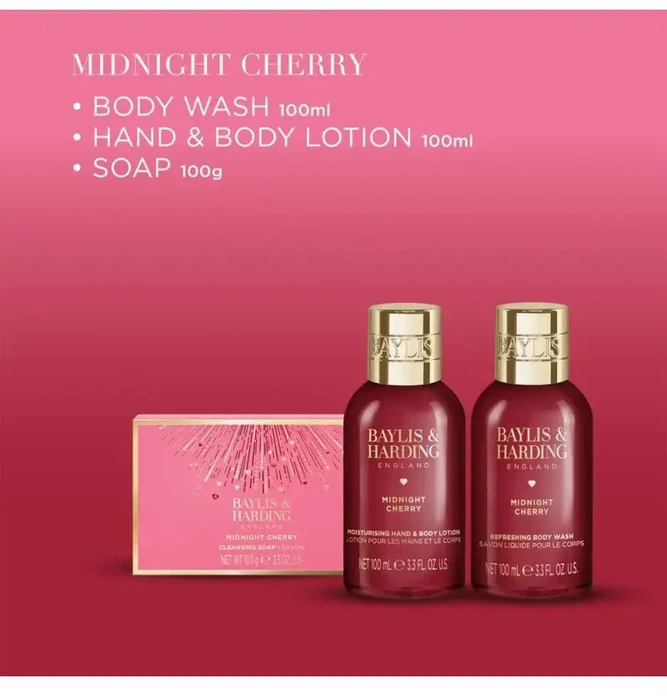 Baylis Harding Debenhams Midnight Cherry Make Me Sparkle Bathing Gift Set
