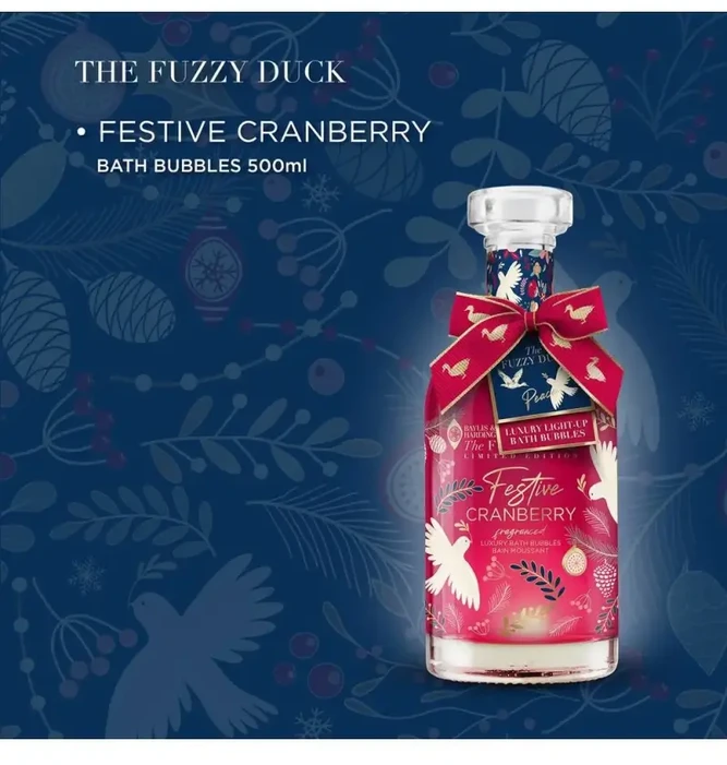 Baylis Harding Debenhams the Fuzzy Duck Winter Wonderland Light up Bath Bubbles Decanter Gift