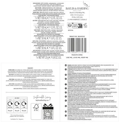 Baylis & Harding Gift Set for Women - Bath & Skincare Present - Jojoba, Vanilla & Almond Oil