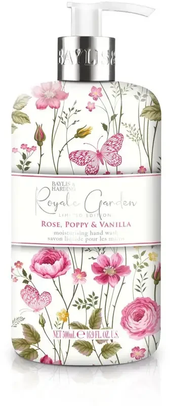 Baylis & Harding Royale Garden Rose, Poppy & Vanilla skystas muilas, 500 ml