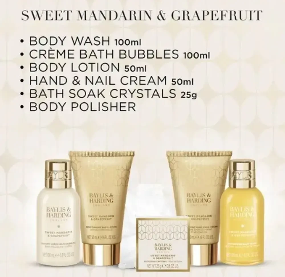 Baylis & Harding Sweet Mandarin & Grapefruit Pamper Gift Set in Clear