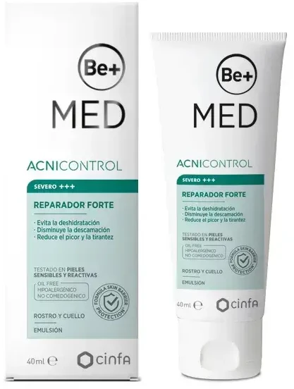 "Be+ Med Acnicontrol Repairer Forte"kremo gelio emulsija 40ml