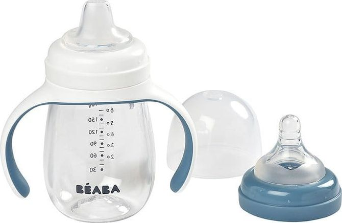 BEABA MOKOMASIS BUTELIUKAS-GERTUVĖ 2IN1, 210 ML, WINDY Mėlynas
