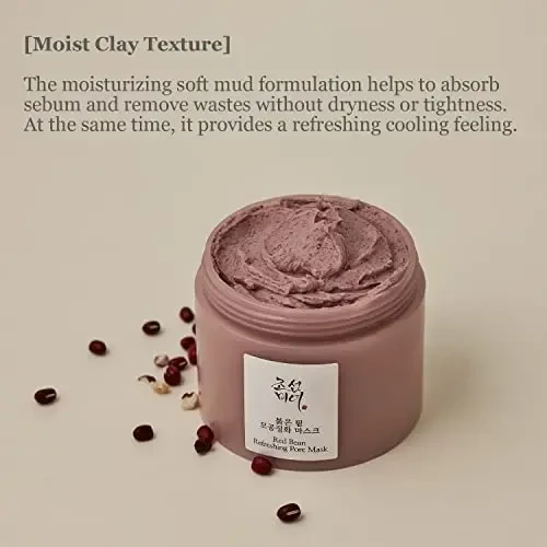 Beauty of Joseon Raudona Bean Refreshing Pore Face Mask veido kaukė, 140 ml