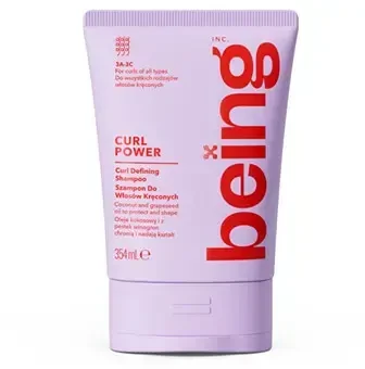 None BEING Curl Power šampūns ar kokosriekstu un vīnogu kauliņu eļļu 354ml