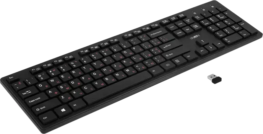 Belaidė klaviatūra SVEN KB-E5800W, Juodas