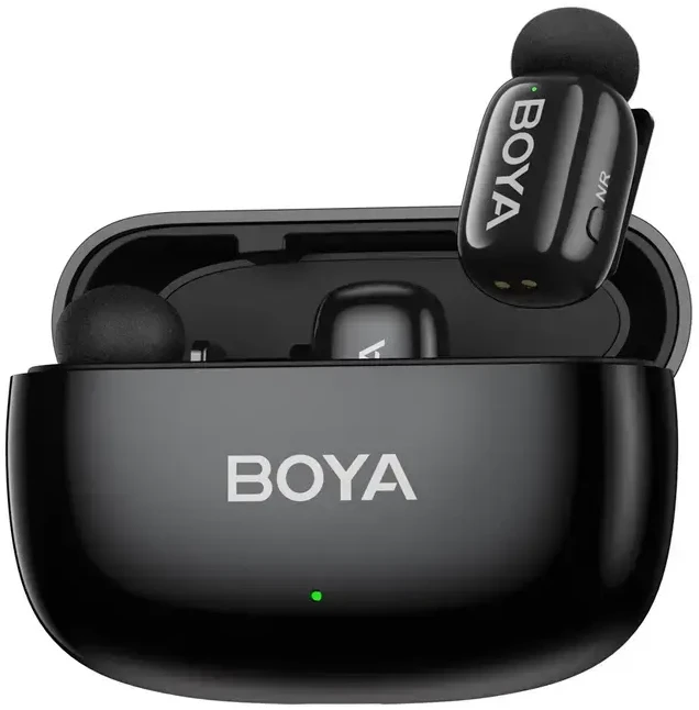 Mikrofony BOYA mini 2-01 belaidės 2.4GHz USB-C - juoda