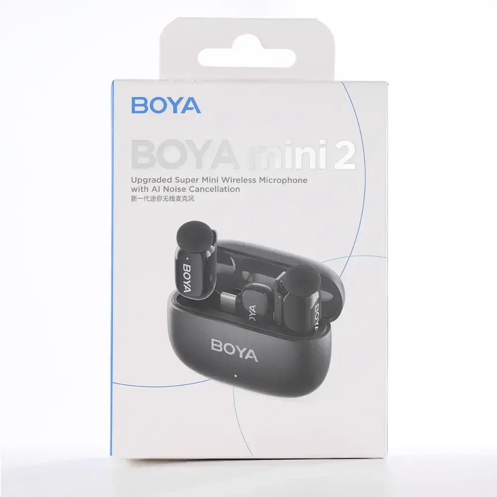 Mikrofony BOYA mini 2-01 belaidės 2.4GHz USB-C - juoda