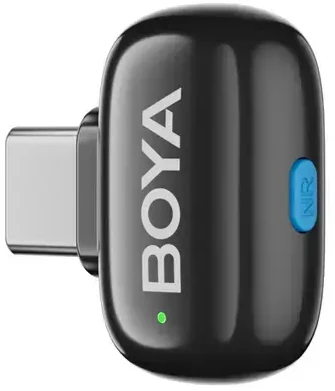 Mikrofony BOYA mini 2-02 belaidės 2.4GHz USB-C - juoda